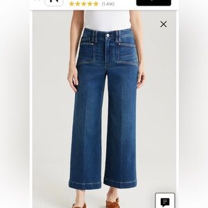 Paige Anessa High Waist Ankle Wide Leg Jeans